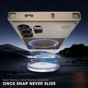 S24 Ultra Metallic AeroFlex Aluminum Leather Case with Aroma Perfume & MagSafe Compatible