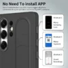 Samsung Galaxy S25 Ultra Standing Grip Case with Smart Shortcut Key Control, Wristband Kickstand, Shockproof PC+Silicone Cover, NFC Quick Access Buttons, Alloy Lens Protection – Anti-Slip Slim Design