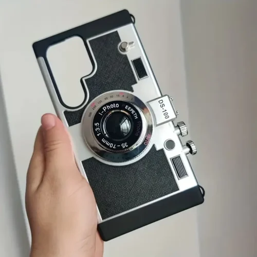 Samsung Galaxy S24 Ultra Emily in Paris Vintage Retro Camera Case with Detachable Lanyard – Black SilverSamsung Galaxy S24 Ultra Emily in Paris Vintage Retro Camera Case with Detachable Lanyard – Black Silver