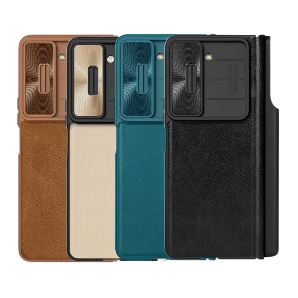 NILLKIN Qin Pro Leather Flip Case for Galaxy Z Fold 5 | Premium PU Leather