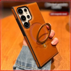 Samsung Galaxy S26 Ultra Leather Case with MagSafe Magnetic Stand