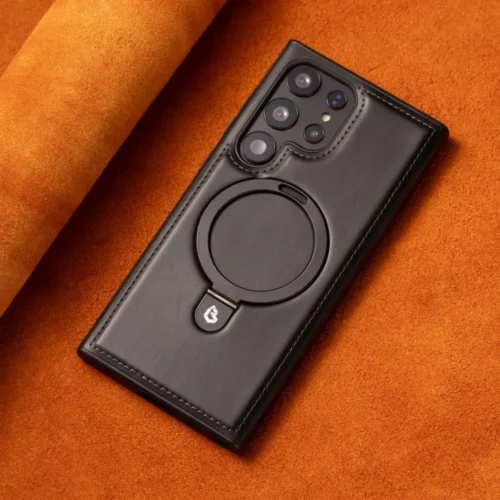 Samsung Galaxy S26 Ultra Leather Case with MagSafe Magnetic Stand