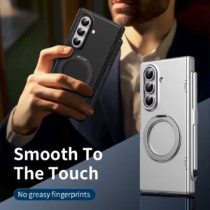 Samsung Galaxy Z Fold 7 Thunderbolt Case with S Pen Holder + Tempered Glass + Rotating Kickstand