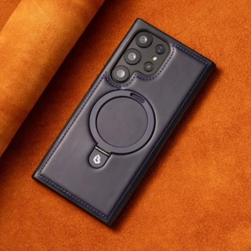 Samsung Galaxy S26 Ultra Leather Case with MagSafe Magnetic Stand