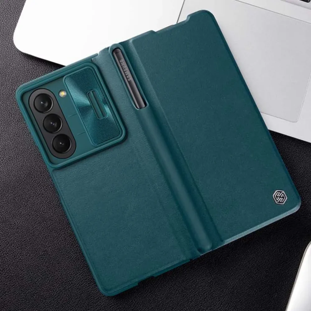 NILLKIN Qin Pro Leather Flip Case for Galaxy Z Fold 5 | Premium PU Leather