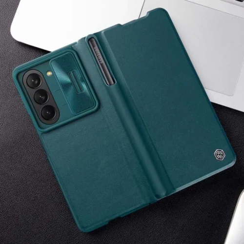 NILLKIN Qin Pro Leather Flip Case for Galaxy Z Fold 5 | Premium PU Leather