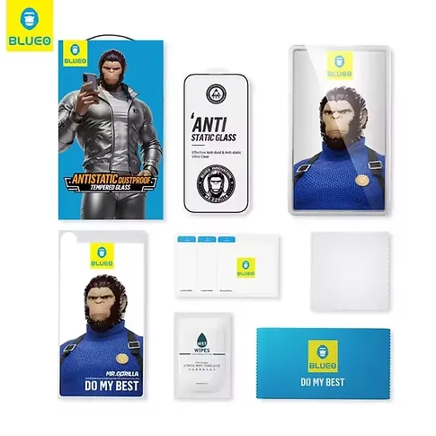 BLUEO Anti Static Dustproof HD 2.5D Tempered Glass Screen Protector BLUEO Anti Static Dustproof HD 2.5D Tempered Glass Screen Protector