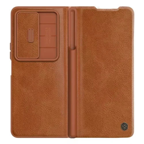 NILLKIN Qin Pro Leather Flip Case for Galaxy Z Fold 4 | Premium PU Leather