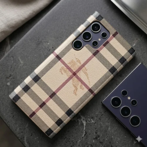 Samsung Galaxy S24 Ultra Case Luxury Designer Checkered Pattern Slim Fit Protective Hard Shell PU Leather Beige/Tan Samsung Galaxy S24 Ultra Case Luxury Designer Checkered Pattern Slim Fit Protective Hard Shell PU Leather Beige/Tan