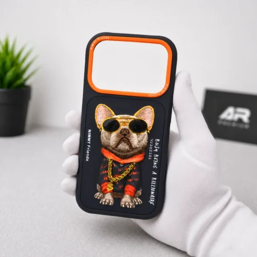 Nimmy Friends French Bulldog Designer Case for iPhone 17 Pro & 17 Pro Max | Black