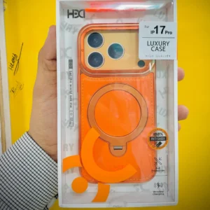 Luxury Leather MagSafe Case for iPhone 17 Pro & 17 Pro Max - Magnetic Ring Holder Kickstand Shockproof Cover - Orange Luxury Leather MagSafe Case for iPhone 17 Pro & 17 Pro Max - Magnetic Ring Holder Kickstand Shockproof Cover - Orange