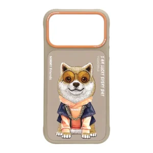 iPhone 17 Pro & 17 Pro Max Case Nimmy Glasses Cute Pets Cool Embroidery Luxury PU Leather Multi-Color