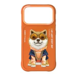 iPhone 17 Pro & 17 Pro Max Case Nimmy Glasses Cute Pets Cool Embroidery Luxury PU Leather Multi-Color