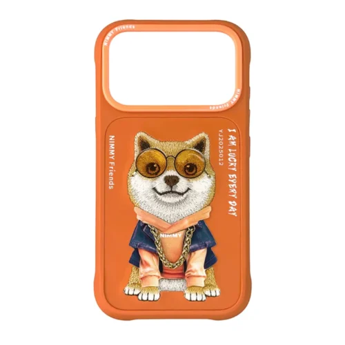 iPhone 17 Pro & 17 Pro Max Case Nimmy Glasses Cute Pets Cool Embroidery Luxury PU Leather Multi-Color