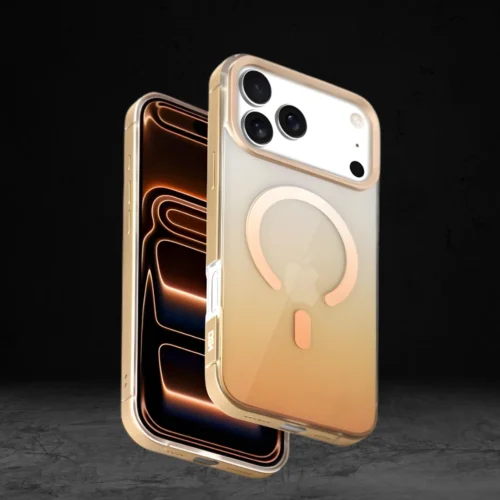 HDD iPhone 17 Pro Series Transparent Gradient Magsafe Case Cover with Metal Bumper Protection