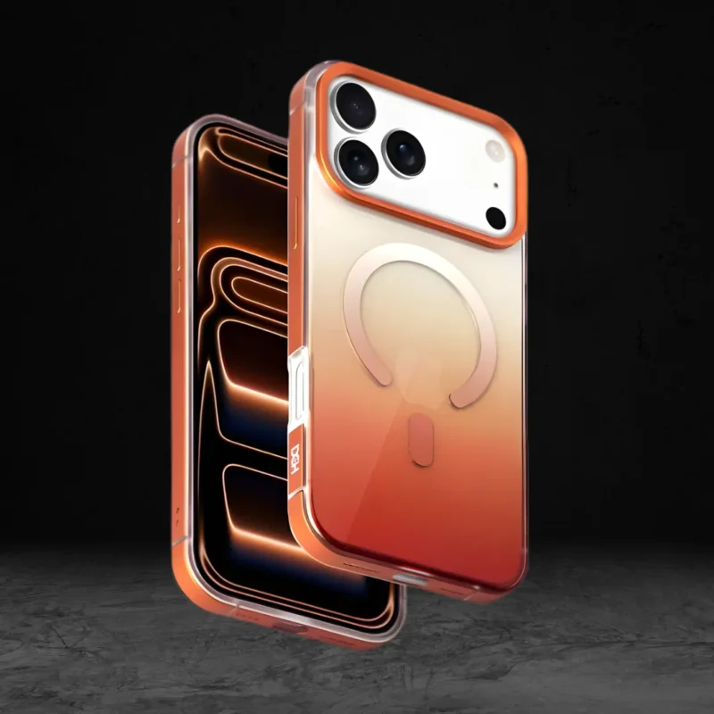 HDD iPhone 17 Pro Series Transparent Gradient Magsafe Case Cover with Metal Bumper Protection HDD iPhone 17 Pro Series Transparent Gradient Magsafe Case Cover with Metal Bumper Protection