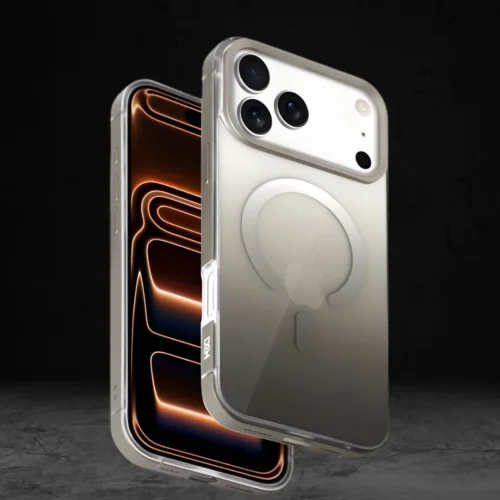 HDD iPhone 17 Pro Series Transparent Gradient Magsafe Case Cover with Metal Bumper Protection