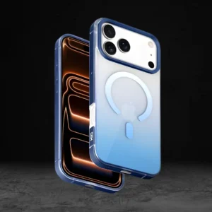 HDD iPhone 17 Pro Series Transparent Gradient Magsafe Case Cover with Metal Bumper Protection HDD iPhone 17 Pro Series Transparent Gradient Magsafe Case Cover with Metal Bumper Protection