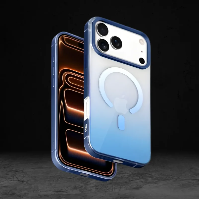 HDD iPhone 17 Pro Series Transparent Gradient Magsafe Case Cover with Metal Bumper Protection HDD iPhone 17 Pro Series Transparent Gradient Magsafe Case Cover with Metal Bumper Protection