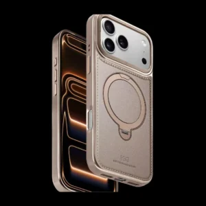 Luxury Leather MagSafe Case for iPhone 17 Pro & 17 Pro Max - Magnetic Ring Holder Kickstand Shockproof Cover - Orange Luxury Leather MagSafe Case for iPhone 17 Pro & 17 Pro Max - Magnetic Ring Holder Kickstand Shockproof Cover - Orange