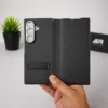 Samsung Galaxy Z Fold 7 Leather Flip Case with Magnetic Kickstand & Hinge Protection