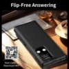 Samsung Galaxy Z Fold 6 Smart View Window Case with IC Chip, Premium Leather Finish Cover