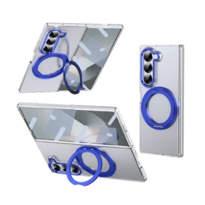 Samsung Z Fold 6 Transparent Case - 360° Bracket Kickstand & Magnetic Ring - Military Grade Drop Protection Samsung Z Fold 6 Transparent Case - 360° Bracket Kickstand & Magnetic Ring - Military Grade Drop Protection