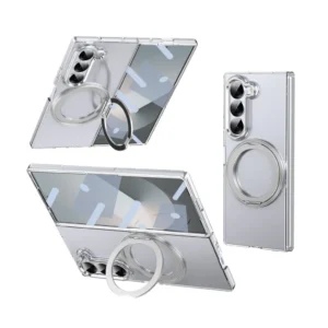 Samsung Z Fold 6 Transparent Case - 360° Bracket Kickstand & Magnetic Ring - Military Grade Drop Protection Samsung Z Fold 6 Transparent Case - 360° Bracket Kickstand & Magnetic Ring - Military Grade Drop Protection