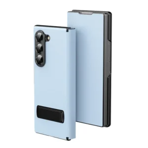 Samsung Galaxy Z Fold 6 Magnetic Leather Flip Case | Multiple Angle Bracket Stand & Hinge Protection Cover