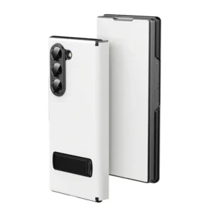 Samsung Galaxy Z Fold 6 Magnetic Leather Flip Case | Multiple Angle Bracket Stand & Hinge Protection Cover