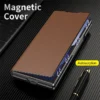 Samsung Galaxy Z Fold 6 Magnetic Leather Flip Case | Multiple Angle Bracket Stand & Hinge Protection Cover