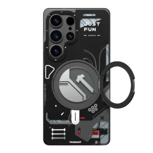 Youngkit Samsung Galaxy S26 Ultra Case - Cyberpunk 360° Spin Magnetic Stand - MagSafe Compatible, Military Grade Drop Protection - Black Youngkit Samsung Galaxy S26 Ultra Case - Cyberpunk 360° Spin Magnetic Stand - MagSafe Compatible, Military Grade Drop Protection - Black