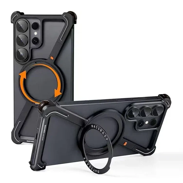 Samsung Galaxy S26 Ultra Case Cover Metal Bumper with 360° Rotating Magnetic Ring Kickstand Shockproof Aluminium Samsung Galaxy S26 Ultra Case Cover Metal Bumper with 360° Rotating Magnetic Ring Kickstand Shockproof Aluminium