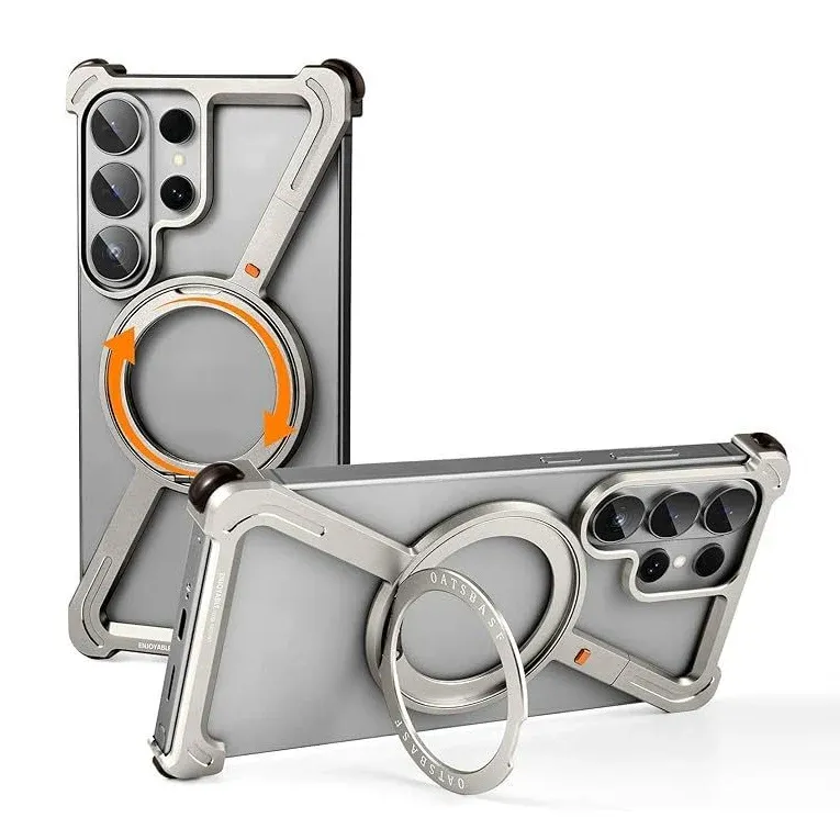 Samsung Galaxy S26 Ultra Case Cover Metal Bumper with 360° Rotating Magnetic Ring Kickstand Shockproof Aluminium Samsung Galaxy S26 Ultra Case Cover Metal Bumper with 360° Rotating Magnetic Ring Kickstand Shockproof Aluminium