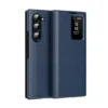 Samsung Galaxy Z Fold 6 Smart View Window Case with IC Chip, Premium Leather Finish Cover
