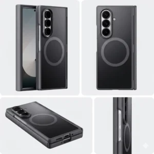 Samsung Galaxy Z Fold 7 MagSafe Cover, Translucent Matte Finish, Magnetic Wireless Charging, Hard PC, Charcoal Samsung Galaxy Z Fold 7 MagSafe Cover, Translucent Matte Finish, Magnetic Wireless Charging, Hard PC, Charcoal