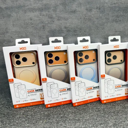 HDD iPhone 17 Pro Series Transparent Gradient Magsafe Case Cover with Metal Bumper Protection