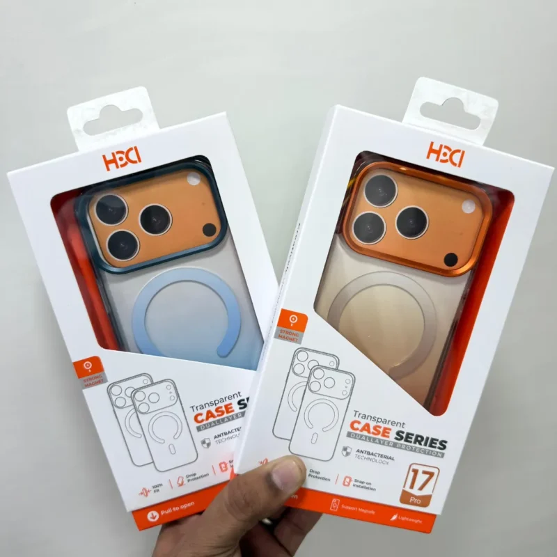 HDD iPhone 17 Pro Series Transparent Gradient Magsafe Case Cover with Metal Bumper Protection HDD iPhone 17 Pro Series Transparent Gradient Magsafe Case Cover with Metal Bumper Protection