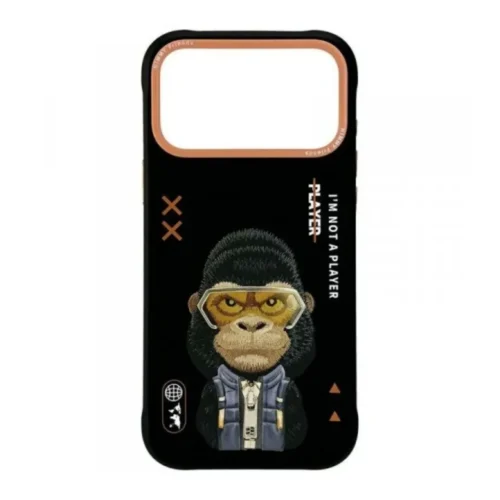 iPhone 17 Pro & 17 Pro Max Case Nimmy Glasses Cool 2.0 3D Embroidery Luxury PU Leather Shockproof Cover