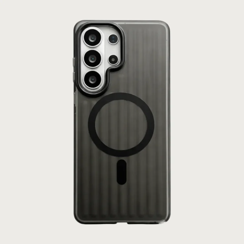 Samsung S26 Ultra Case Frost Guard Corrugated Pattern MagSafe Compatible PC & TPU Matte Clear Samsung S26 Ultra Case Frost Guard Corrugated Pattern MagSafe Compatible PC & TPU Matte Clear