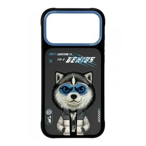 iPhone 17 Pro & 17 Pro Max Case Nimmy Glasses Cool 2.0 3D Embroidery Luxury PU Leather Shockproof Cover