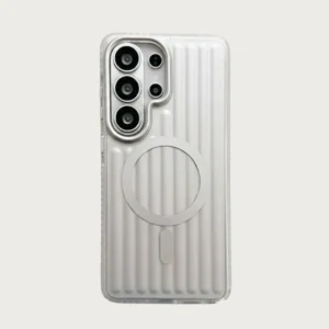 Samsung S26 Ultra Case Frost Guard Corrugated Pattern MagSafe Compatible PC & TPU Matte Clear Samsung S26 Ultra Case Frost Guard Corrugated Pattern MagSafe Compatible PC & TPU Matte Clear