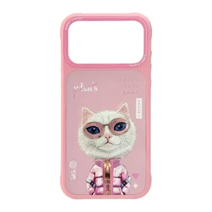 iPhone 17 Pro & 17 Pro Max Case Nimmy Glasses Cool 2.0 3D Embroidery Luxury PU Leather Shockproof Cover