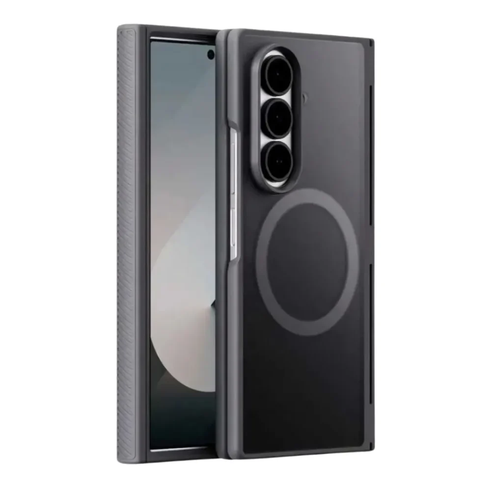 Samsung Galaxy Z Fold 7 MagSafe Cover, Translucent Matte Finish, Magnetic Wireless Charging, Hard PC, Charcoal