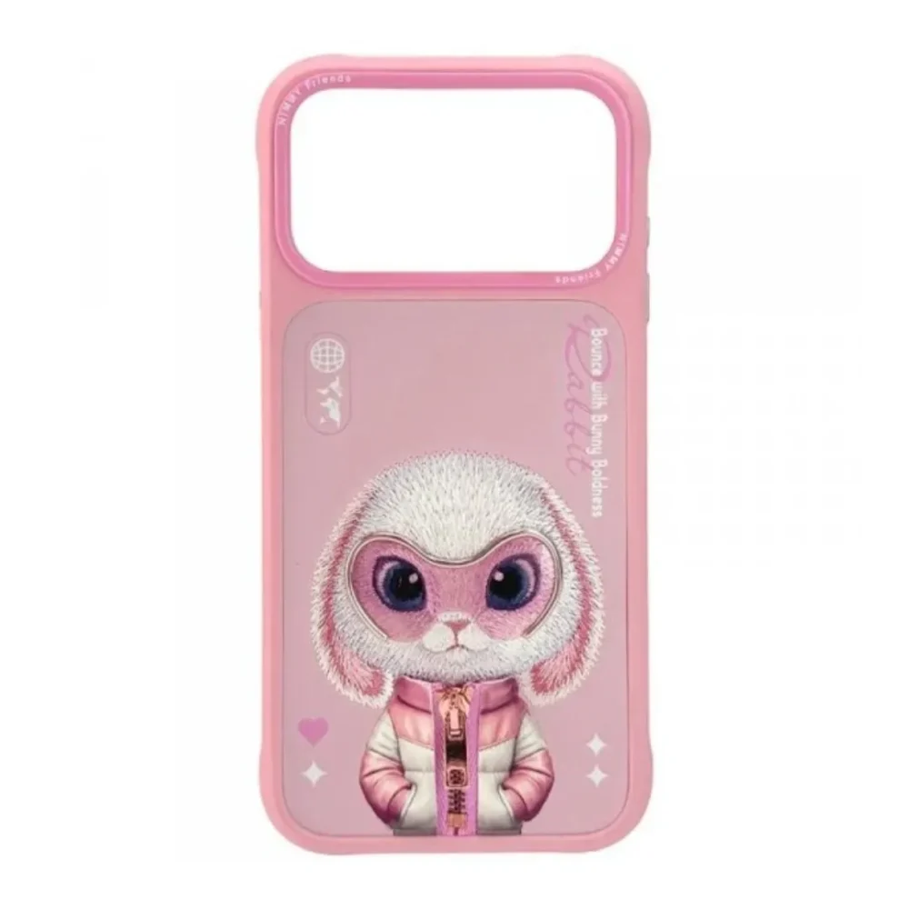 iPhone 17 Pro & 17 Pro Max Case Nimmy Glasses Cool 2.0 3D Embroidery Luxury PU Leather Shockproof Cover