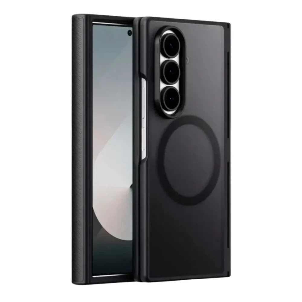 Samsung Galaxy Z Fold 7 MagSafe Cover, Translucent Matte Finish, Magnetic Wireless Charging, Hard PC, Charcoal
