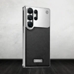 S26 Ultra Aero Flex Metallic Leather Case - Premium Aluminum Frame