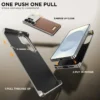S26 Ultra Aero Flex Metallic Leather Case - Premium Aluminum Frame