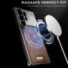 S26 Ultra Aero Flex Metallic Leather Case - Premium Aluminum Frame