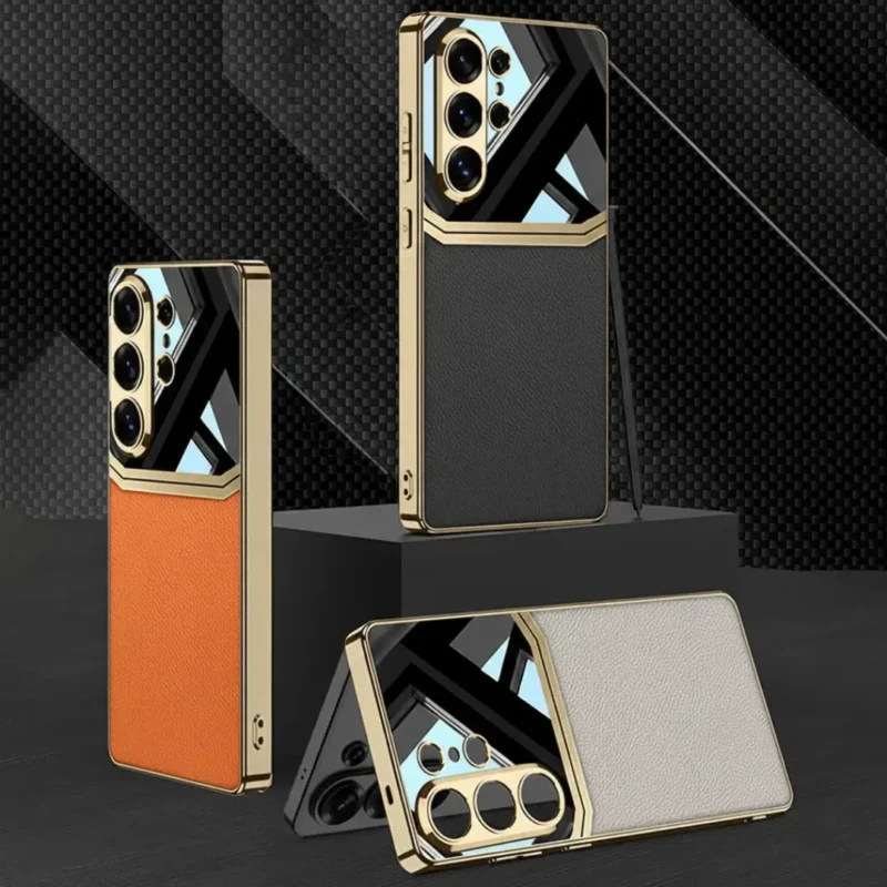 Samsung Galaxy S26 Ultra Case GKK Luxury Electroplated Texture Shockproof PU Leather Samsung Galaxy S26 Ultra Case GKK Luxury Electroplated Texture Shockproof PU Leather
